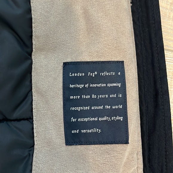 London Fog zip & button jacket removable hood lined pockets adjustable waist S - Picture 13 of 16